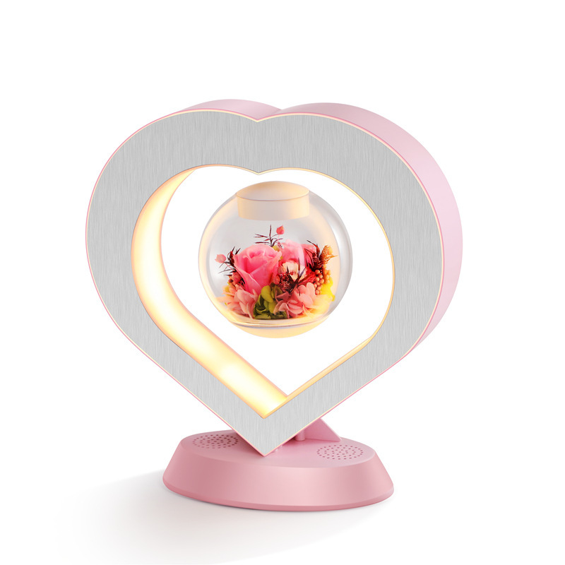 Levitating Heart Lamp with Integrated Bluetooth Audio