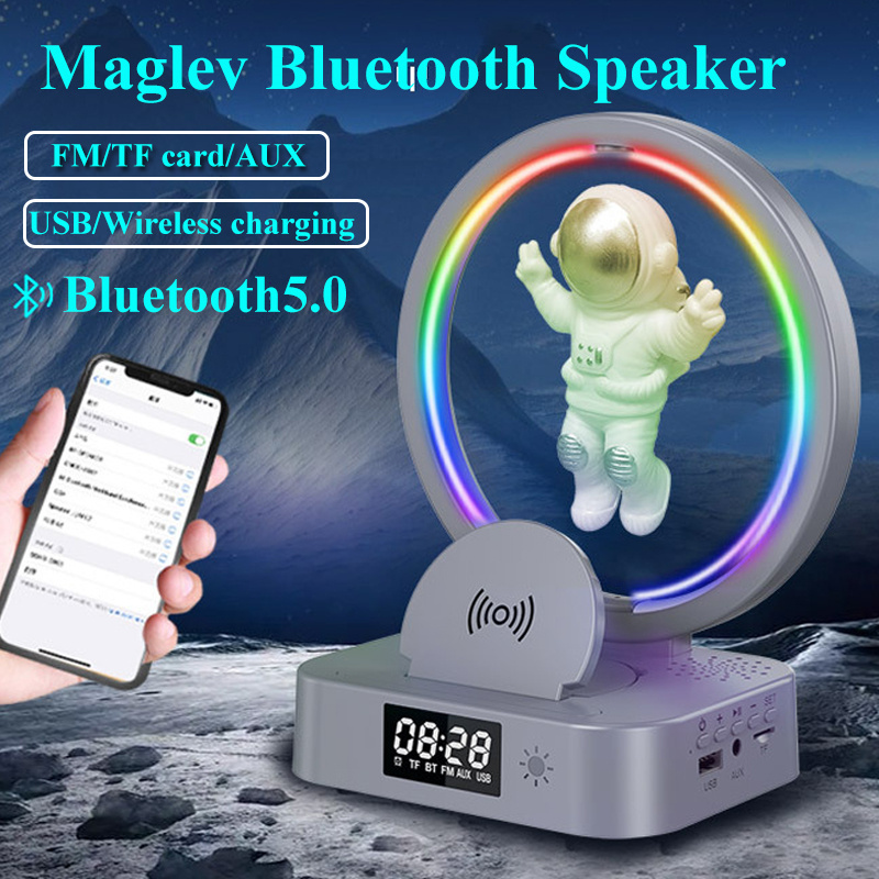 Astronaut Magnetic Levitation Bluetooth Speaker with RGB Lighting