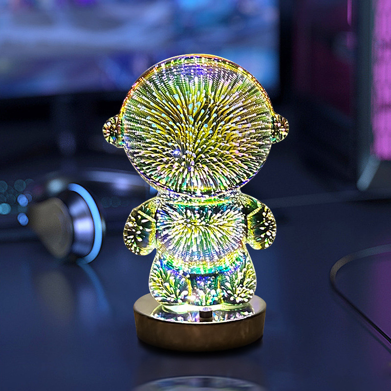 Astronaut Fireworks 3D Projection Lamp