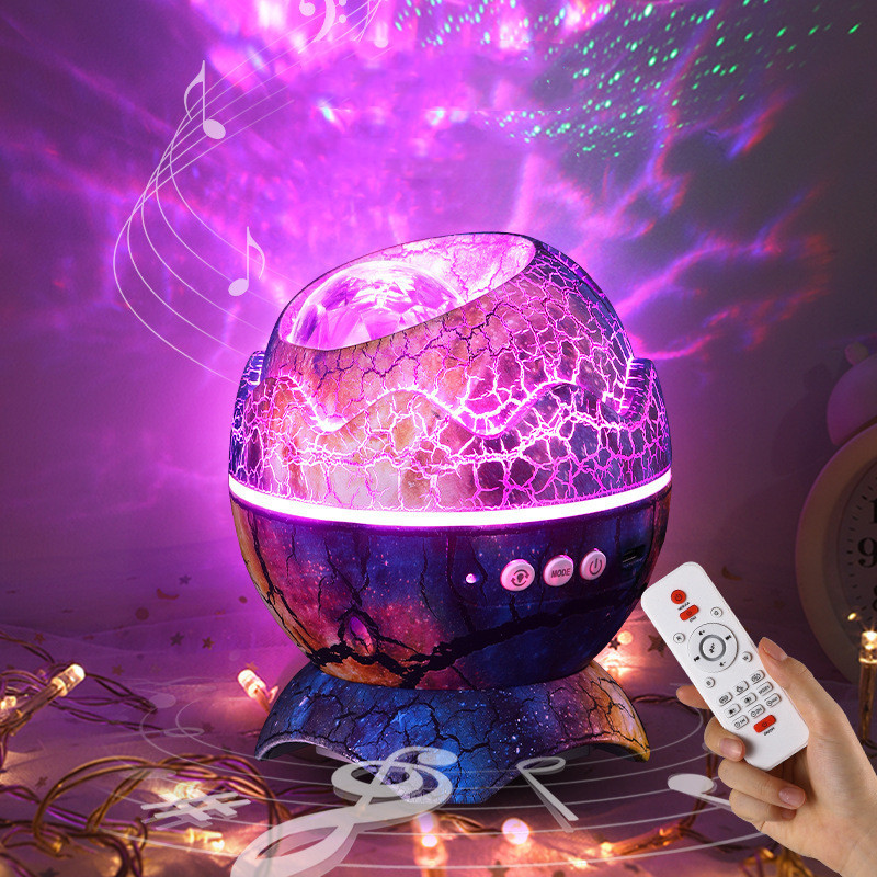 Dinosaur Egg Galaxy Projector Lamp with Bluetooth Speaker