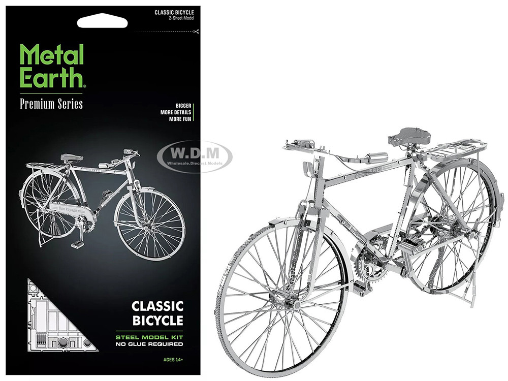Model Kit Classic Bicycle "Bon Voyage" (Challenging Difficulty) Steel Model by Metal Earth
